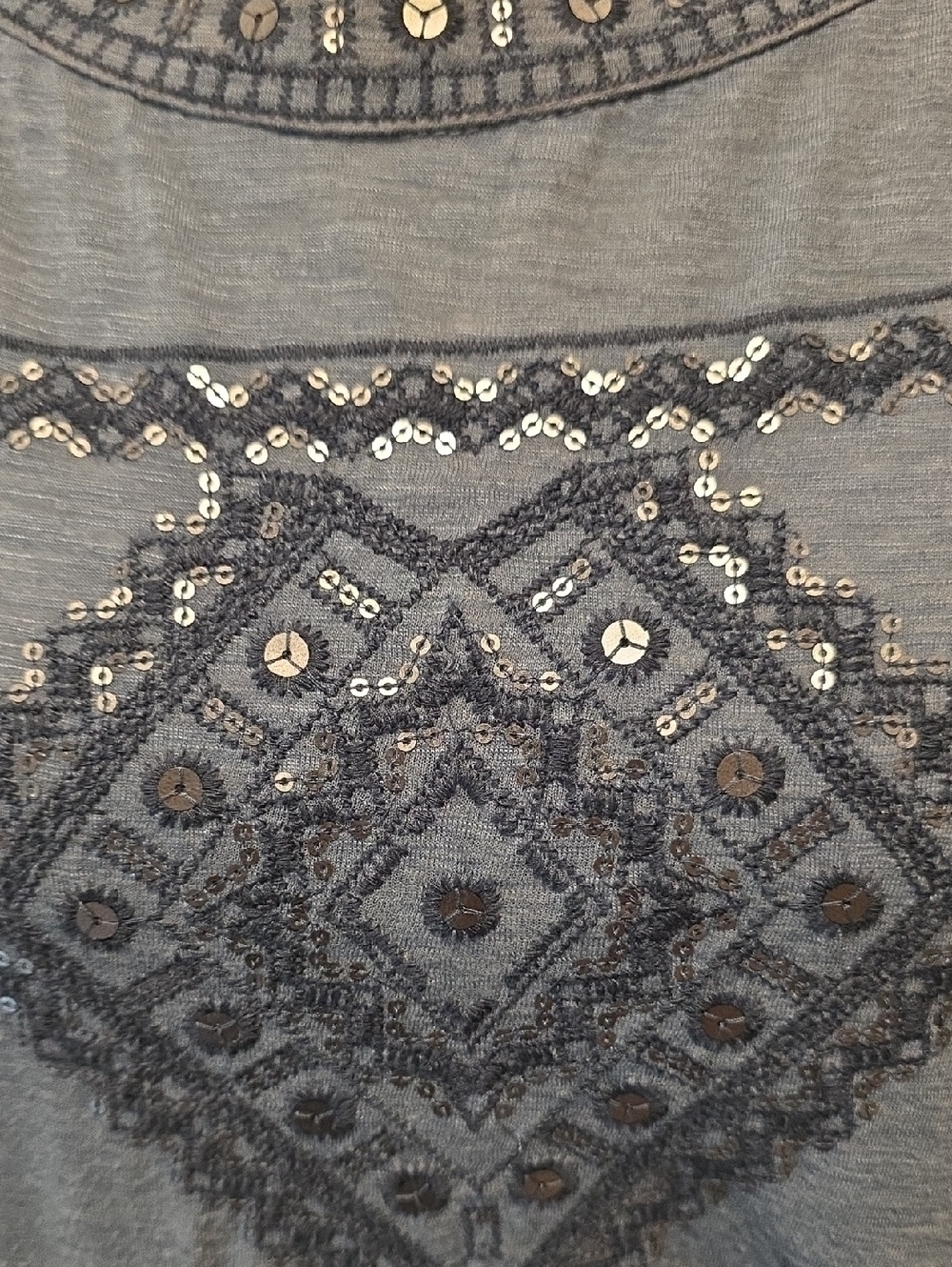 Denim Blue Cold Shoulder Tee/Tunic - Picture 7 of 8